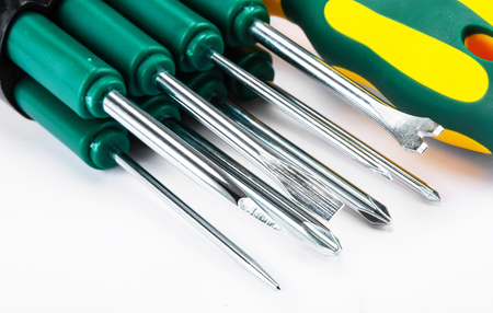 Shop the SATA 09345 10-Piece Interchangeable Screwdriver Set: SVCM bits, slotted, Phillips, nail puller, pointed cone. Heat-treated for durability.