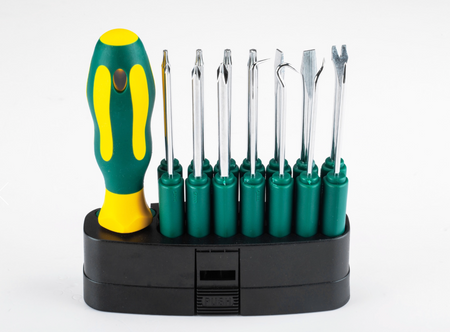 Shop the SATA 09346 16-Piece Interchangeable Screwdriver Set: SVCM bits, slotted, Phillips, Torx, hooks, nail puller. Heat-treated for durability.