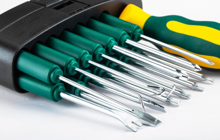 Shop the SATA 09346 16-Piece Interchangeable Screwdriver Set: SVCM bits, slotted, Phillips, Torx, hooks, nail puller. Heat-treated for durability.