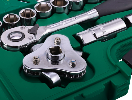 Shop the SATA 09508 50-Piece Automotive Tool Set: 1/2" Dr sockets, wrenches, hex keys, multimeter & more. Complete mechanics kit in a durable case.