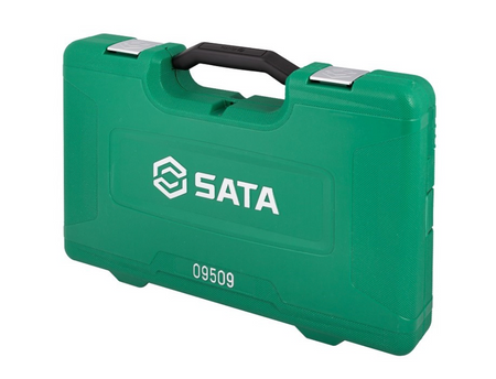 Upgrade your garage with the SATA 09509 59-piece master tool set. Includes sockets, wrenches, pliers, and drivers in a convenient carry case for auto repair.