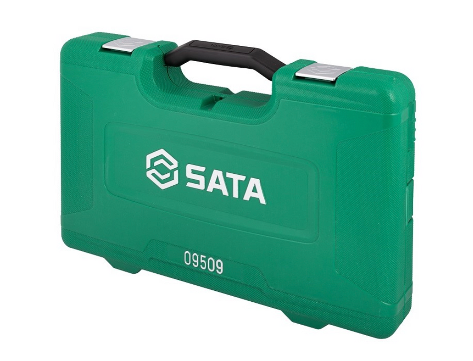 Upgrade your garage with the SATA 09509 59-piece master tool set. Includes sockets, wrenches, pliers, and drivers in a convenient carry case for auto repair.