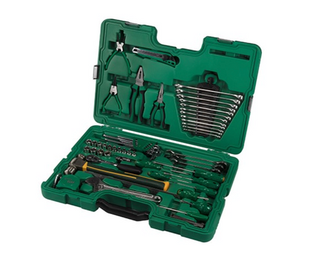Equip your workshop with the SATA 09516 58-piece mechanical repair tool set. Includes ratchets, wrenches, pliers, and more in a durable organized case.
