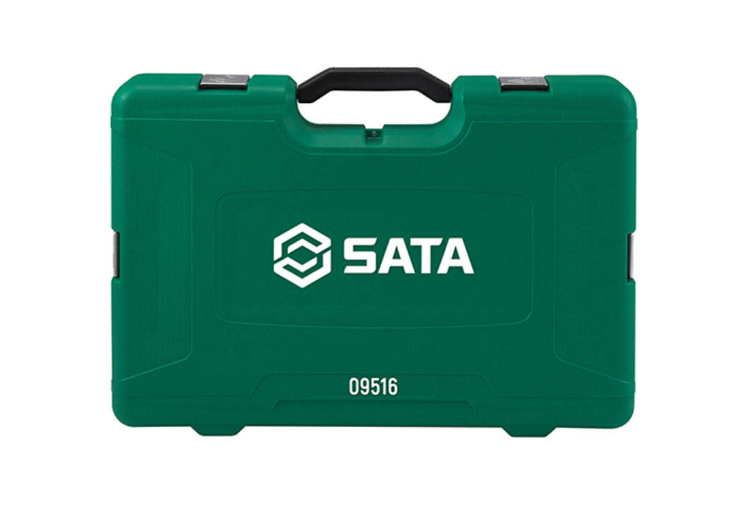 Equip your workshop with the SATA 09516 58-piece mechanical repair tool set. Includes ratchets, wrenches, pliers, and more in a durable organized case.