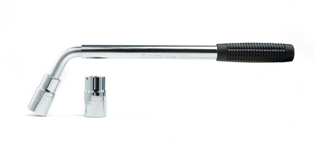 Easily change tires with the SATA 09531 3Pc. L-Shaped Lug Wrench Set. Features extendable length (340mm–550mm) and durable Cr-V forged sockets. Shop now.
