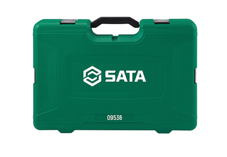 Tackle telecom repairs with the SATA 09536 61-piece tool set. Includes multimeter, soldering iron, pliers, and more in a durable, organized carrying case.