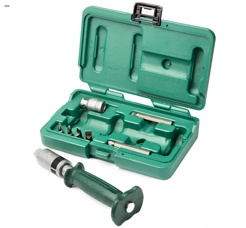 Loosen stubborn fasteners with the SATA 09603 8-piece impact driver set. Includes protective grip, bit adapter, and various slotted/Phillips bits. Shop now.
