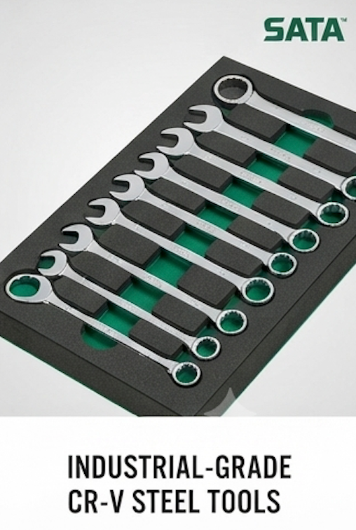 Upgrade your workshop with the SATA 09918 246-piece tool storage and tray set. Includes a 7-drawer roller cabinet and comprehensive tool collection. Shop now.