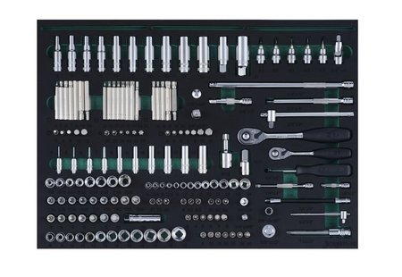Equip your workshop with the SATA 09931 368-piece master tool set. Includes a 7-drawer trolley and professional repair tools for daily maintenance.