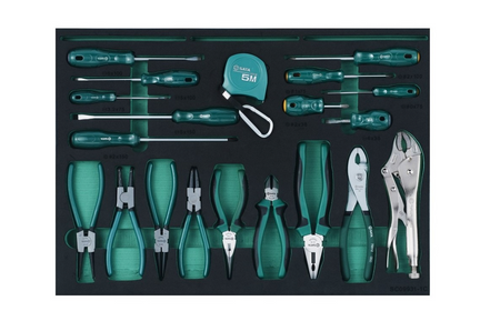 Equip your workshop with the SATA 09931 368-piece master tool set. Includes a 7-drawer trolley and professional repair tools for daily maintenance.