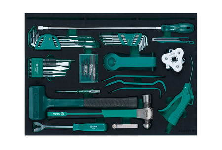 Equip your workshop with the SATA 09931 368-piece master tool set. Includes a 7-drawer trolley and professional repair tools for daily maintenance.