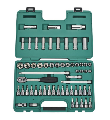 Shop the SATA 09944 58-Piece 3/8" Dr. Socket Set: sockets, deep sockets, Torx & hex bits, extension bars. Complete socket set in a durable case.