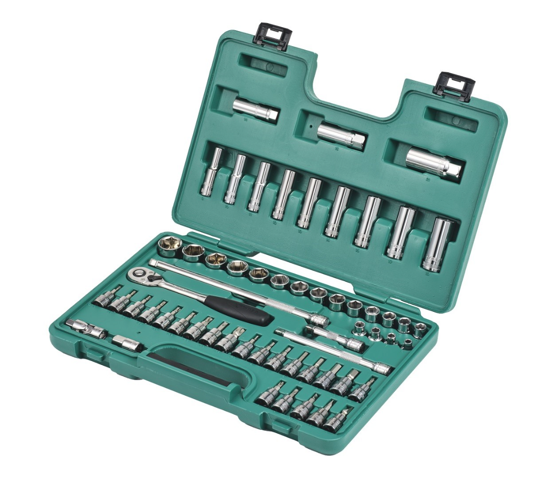 Shop the SATA 09944 58-Piece 3/8" Dr. Socket Set: sockets, deep sockets, Torx & hex bits, extension bars. Complete socket set in a durable case.