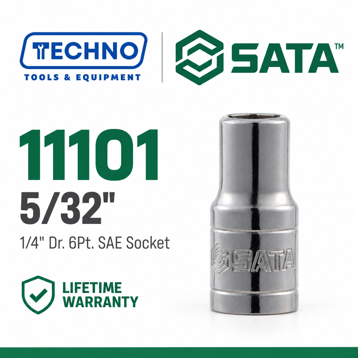 Shop SATA 1/4" Dr. 6-Point SAE Sockets, 5/32" to 1/2": precision hex sockets for hand-ratchet use. Durable steel construction, lifetime warranty.