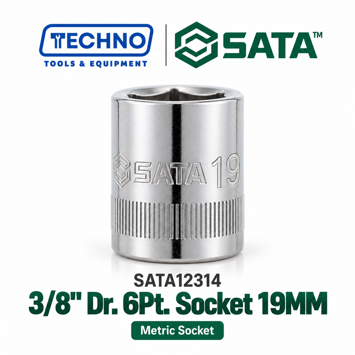 Shop SATA12301-12318 3/8" Dr. 6-point metric sockets, sizes 6mm to 24mm. Durable, precision-machined, hand-tool use only. Lifetime warranty. 18 sizes.