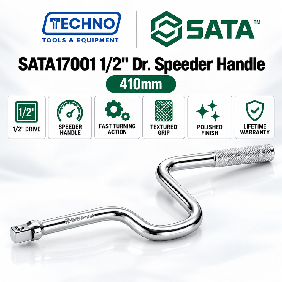 Shop SATA17001 1/2" Dr. speeder handle (speed handle), 410mm. Spin sockets and fasteners fast. Lifetime warranty. Buy online.