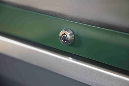 A green and gray SATA 95123 2-Drawer Tool Cart 770×470×896mm come with key locking drawer