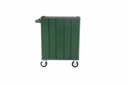 A green and gray SATA 95123 2-Drawer Tool Cart back view