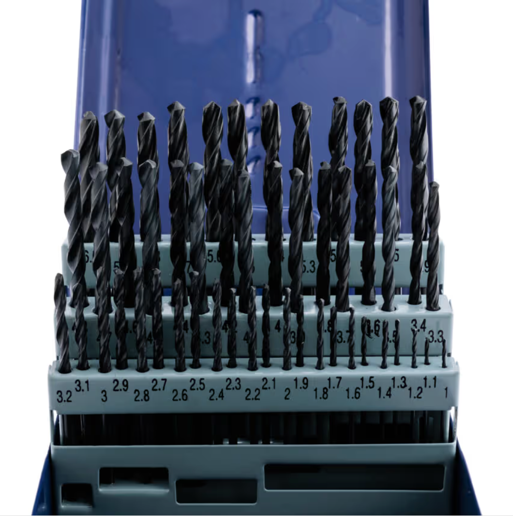 Senator Jobber Drill Set 51 pieces, 1mm to 6mm x 0.10mm, Rolled Forged, Metric, High Speed Steel | SEN0259060K SENATOR