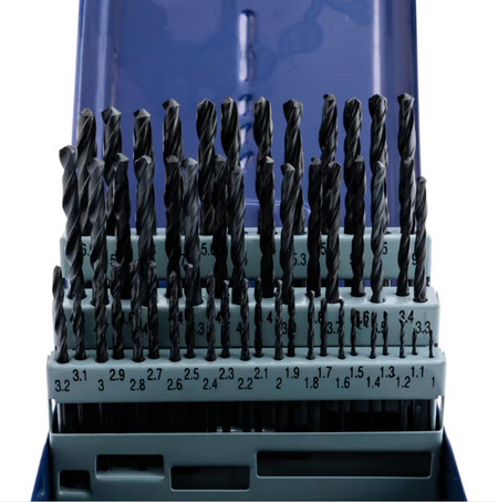 Senator Jobber Drill Set 51 pieces, 1mm to 6mm x 0.10mm, Rolled Forged, Metric, High Speed Steel | SEN0259060K SENATOR