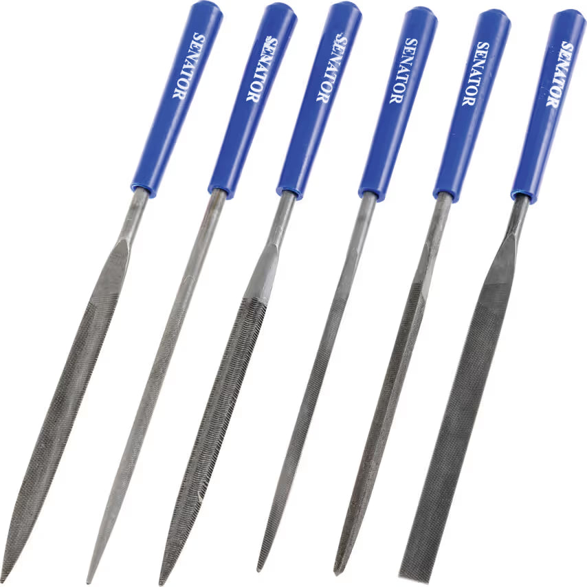 Senator 16cm Cut 2 Assorted Needle File Set (6 pcs) Precision Files SENATOR
