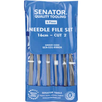 Senator 16cm Cut 2 Assorted Needle File Set (6 pcs) Precision Files SENATOR