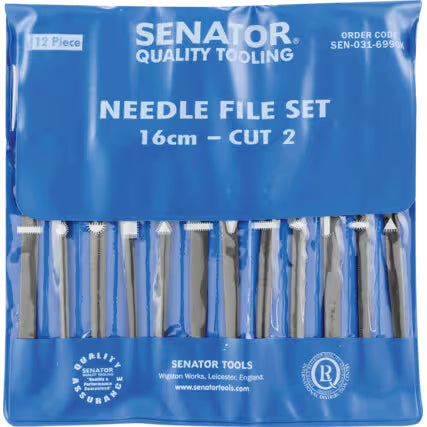 Senator 16cm Cut 2 Assorted Needle File Set (12-Piece) - SEN0316990K SENATOR