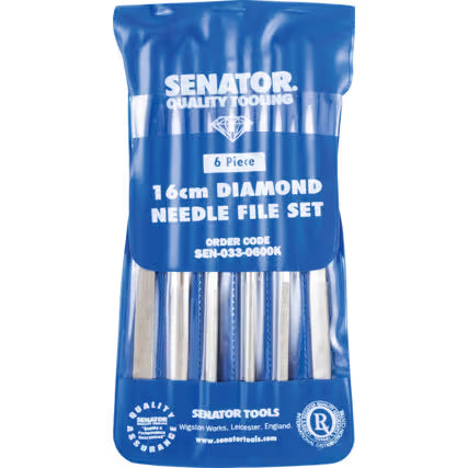 Senator SEN0330600K 16cm 150 Grit Diamond File Set (6-Piece) SENATOR