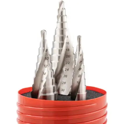 Sherwood 4-30mm HSS Sheet Metal Step Drill Set (3pcs) SHERWOOD