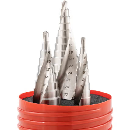 Sherwood 4-30mm HSS Sheet Metal Step Drill Set (3pcs) SHERWOOD