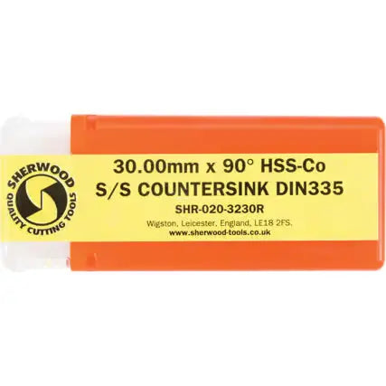 Sherwood SHR0203230R 30mm 90° HSS-Cobalt Countersink DIN335 SHERWOOD