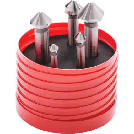 Sherwood 5Pc 90° HSS-Cobalt S/S Countersink Set SHR0209260K Tool Kit SHERWOOD