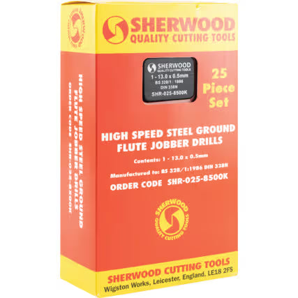 SHERWOOD SHR0258500K HSS Drill Set 1-13mm x0.5mm 25pcs SHERWOOD
