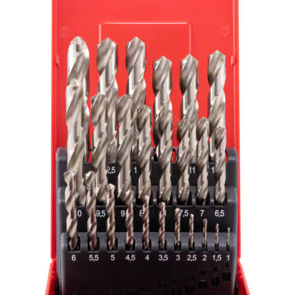 SHERWOOD SHR0258520K SET OF 25 HSS BRIGHT DRILLS 1–13.00mm x 0.5mm SHERWOOD