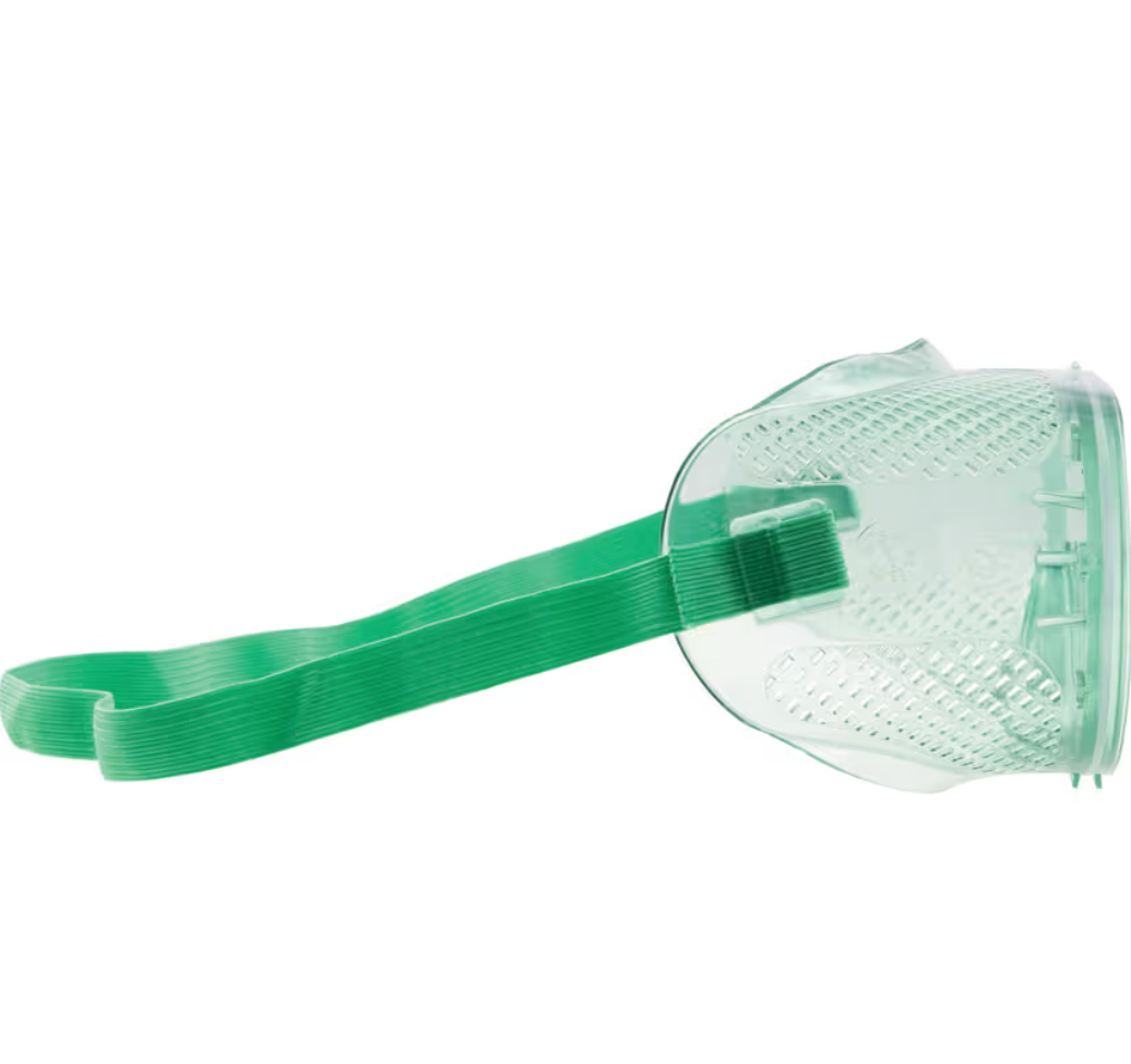 Side view of Sitesafe 1B Z87+ Safety Goggles - Green Frame - SSF9600500K SITESAFE