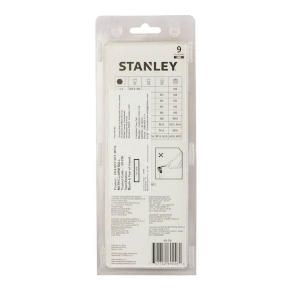 Stanley tool packaging with clear plastic cover on a white background