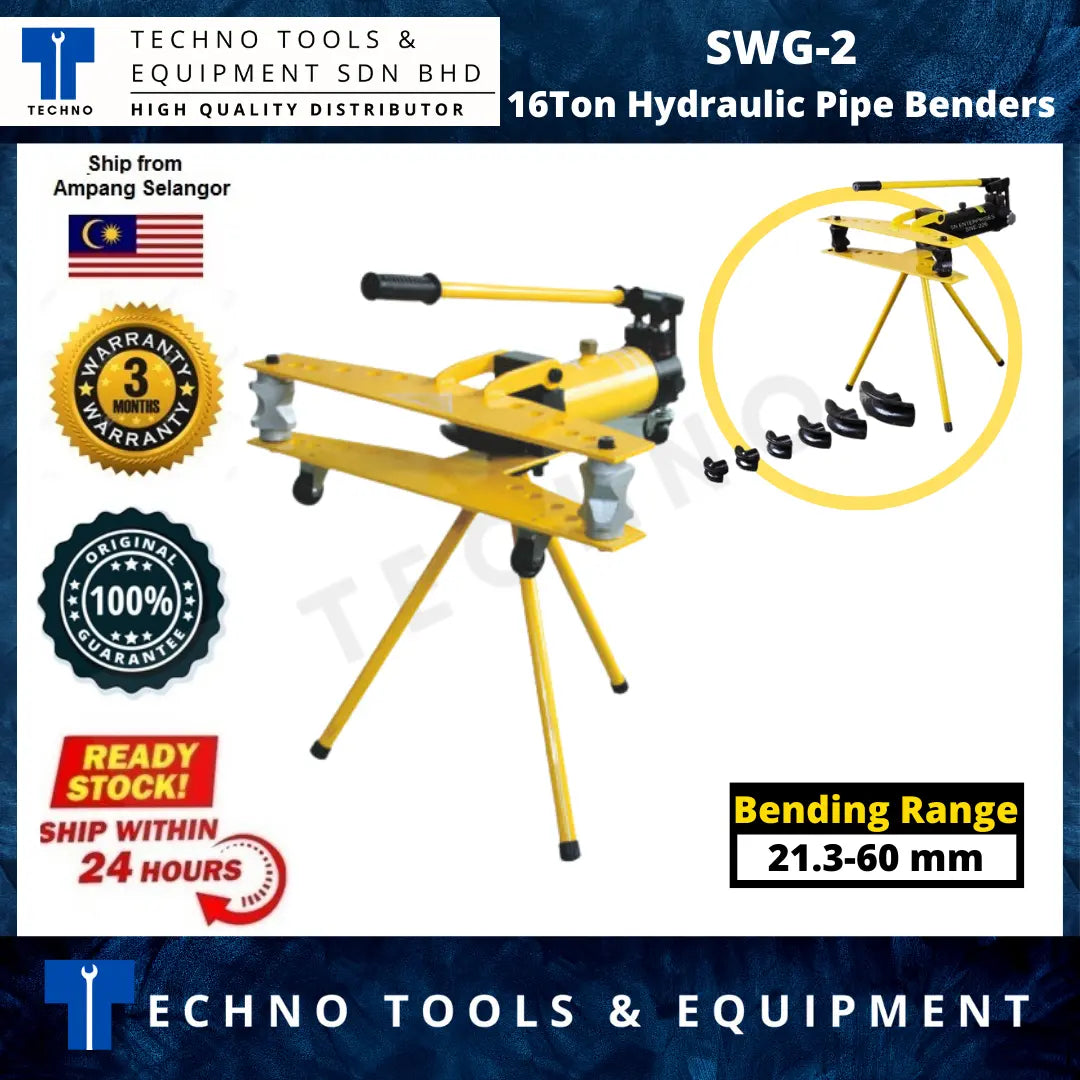 Hydraulic Pipe Benders 16 Ton 1/2'' - 2'' SWG-2A OEM