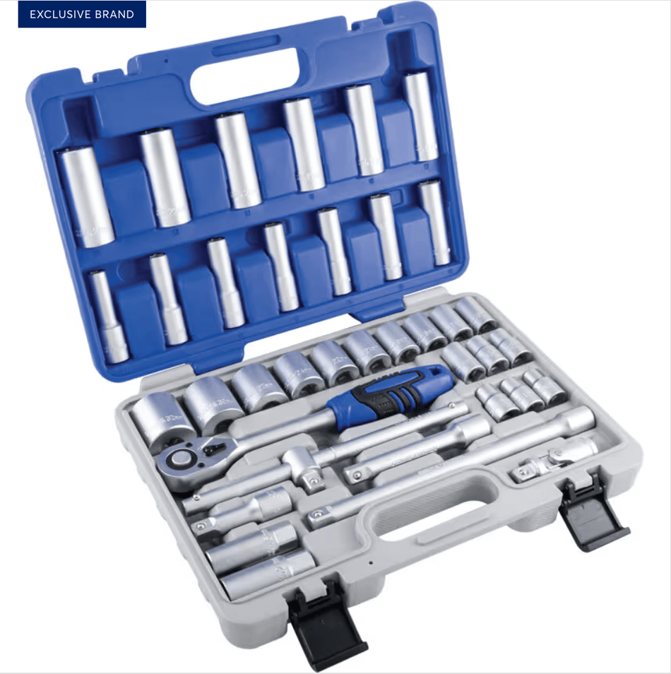 Senator 1/2" Drive 37pcs Socket Set, 10–32mm Metric, SEN5829260K