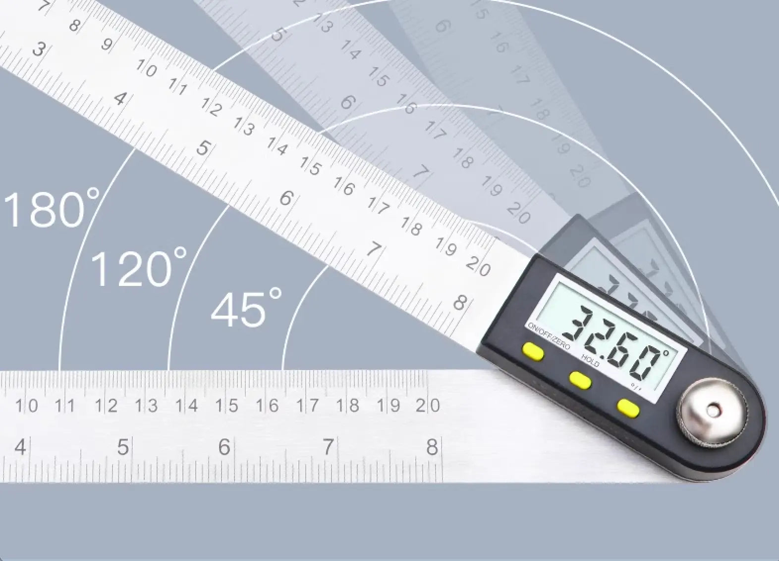 Digital Angle Ruler 5422 series come with IP54 (dust-protected & splash-resistant)