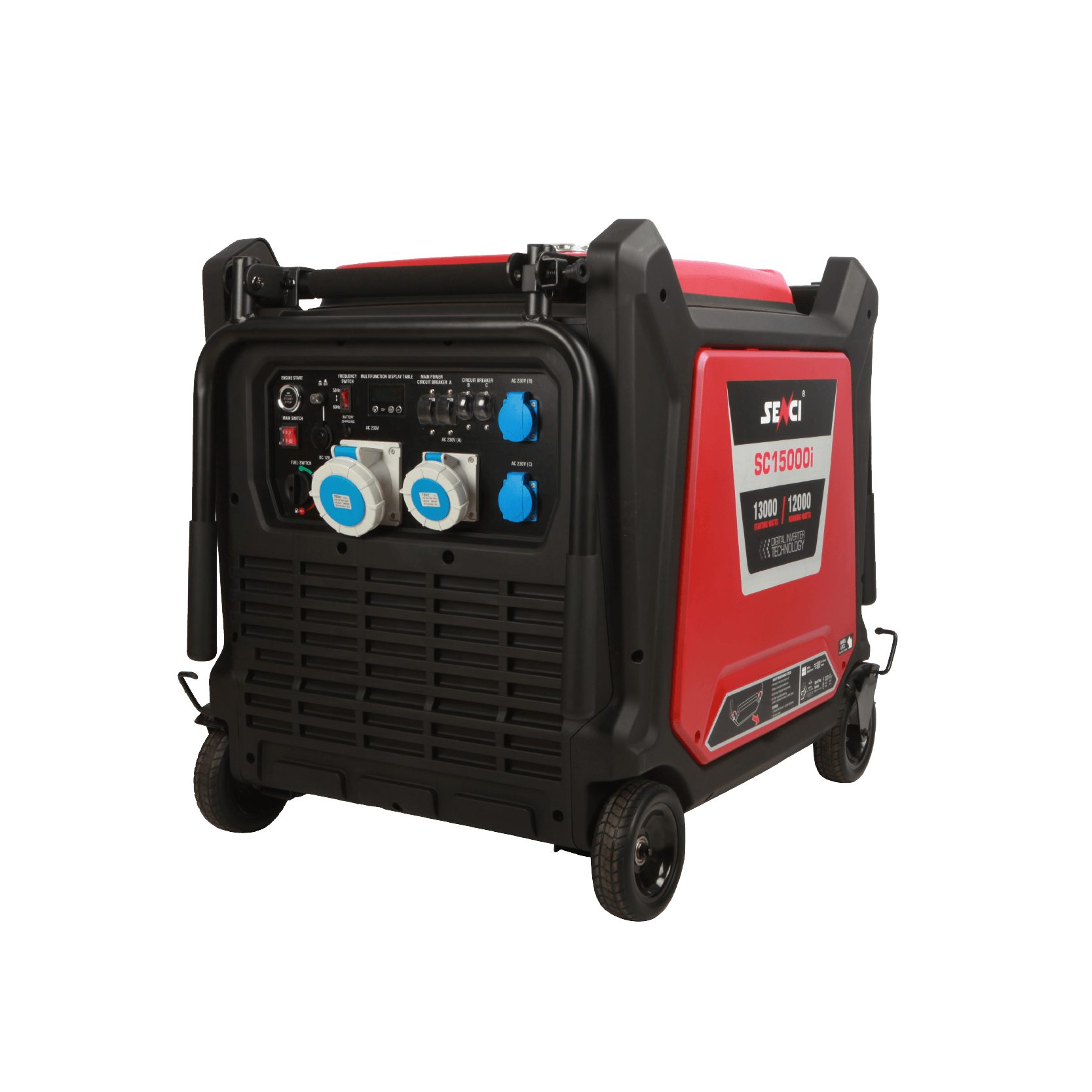 Senci SC15000i, Petrol Silent Inverter Generator, 13kW, Engine 744cc, Fuel Tank 40L, 170kg SENCI