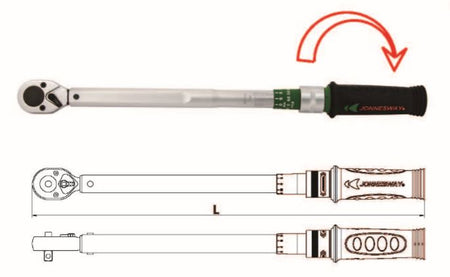 T27010N TORQUE WRENCH 1/4" DR 2-10 NM JONNESWAY