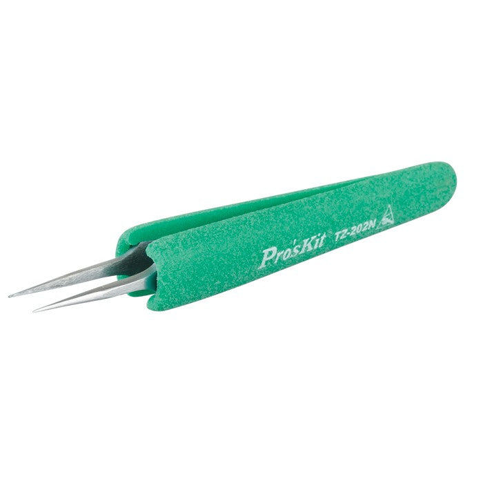 PRO'SKIT TZ-202N Ergo-Grip Tweezer (Super Fine Tip Straight) 120.5mm