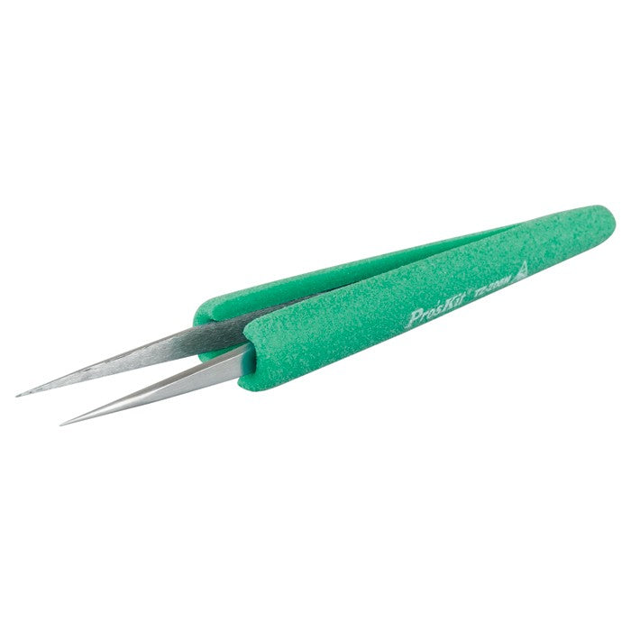 PRO'SKIT TZ-205N Ergo-Grip Tweezers (Fine Tip Straight) 140.5mm