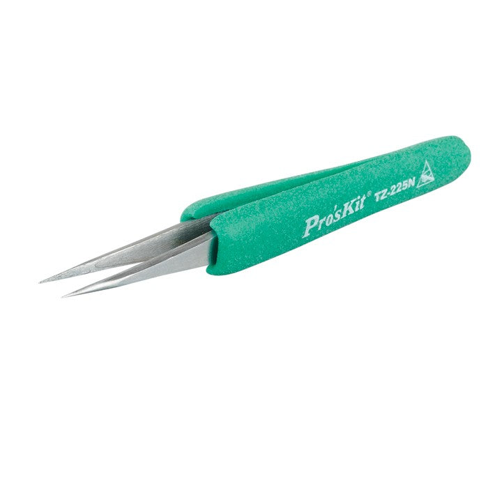 PRO'SKIT TZ-225N Ergo-Grip Tweezer (Super Fine Tip Straight) 120.5mm