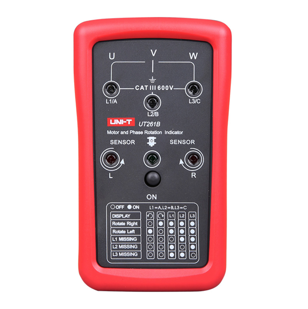 Uni-T 261A Phase Sequence Indicator – 40V-690V 3-Phase Rotation & Missing Phase Tester (UT261A) UNI-T