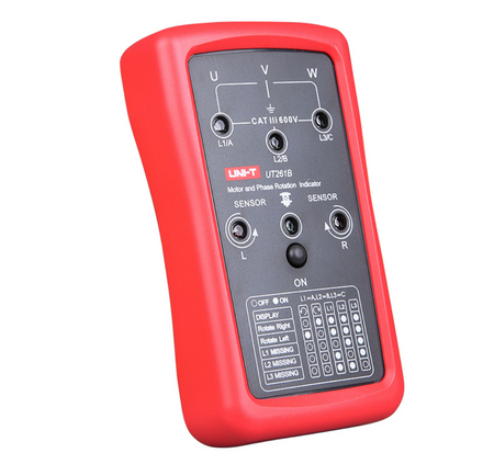 UNI-T 261A Phase Sequence Indicator – 40V-690V 3-Phase Rotation & Missing Phase Tester (UT261A) UNI-T