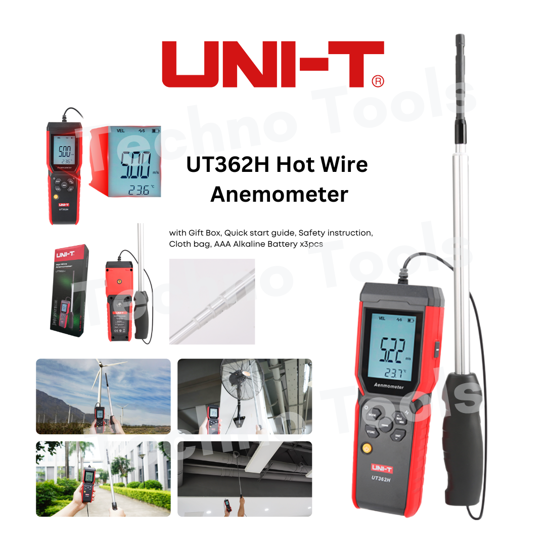 UNI-T UT362H Hot Wire Anemometer: High-Accuracy HVAC Testing Meter UNI-T