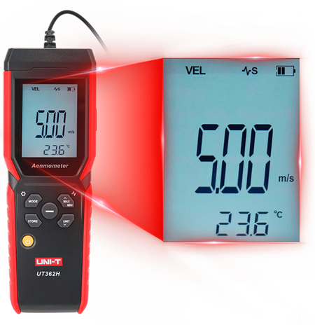 UNI-T UT362H Hot Wire Anemometer: High-Accuracy HVAC Testing Meter UNI-T