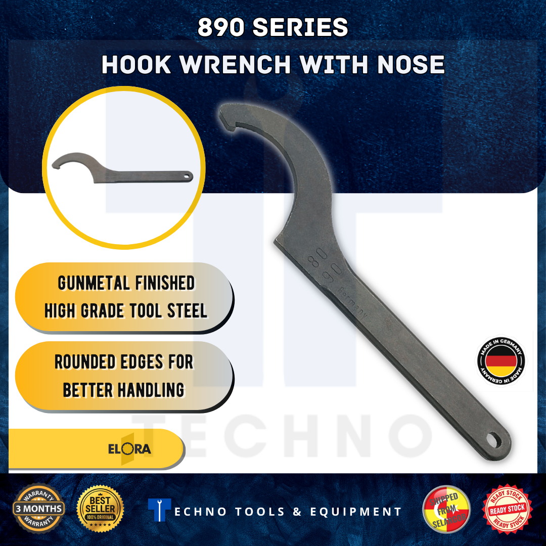 Elora 890 Series Hook Wrench with Nose 12-155mm ELORA