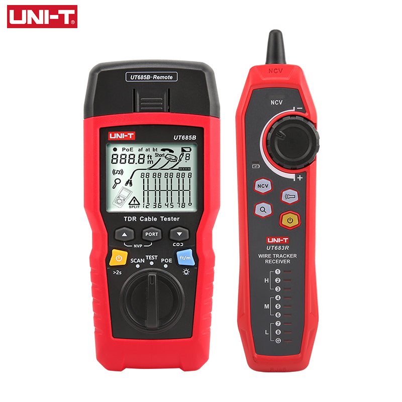 UNI-T UT685B KIT TDR Cable Tester 500m Cable Length Test POE Detection Cable Finder